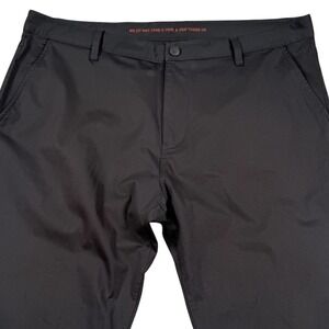 Rhone Commuter Pants Mens 38 Black Straight Leg Athleisure Office 100161